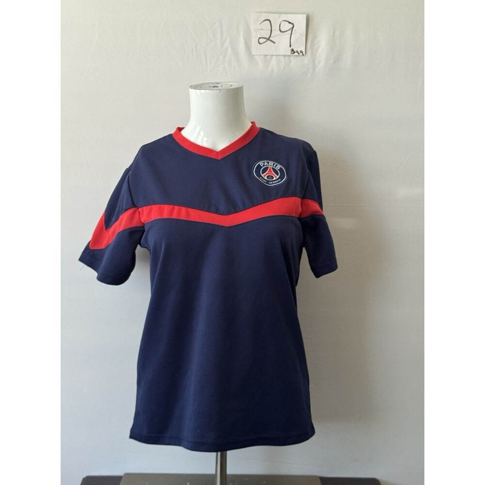 Paris Saint-Germain PSG Soccer Jersey Youth Large YL 14-16 Navy Red Officially
